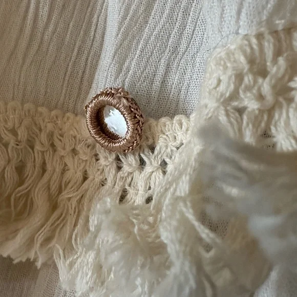 Ocean Drive Clothing Co.•mini tube dress•large•100% rayon•fringe/tassel/mirror - Picture 14 of 16